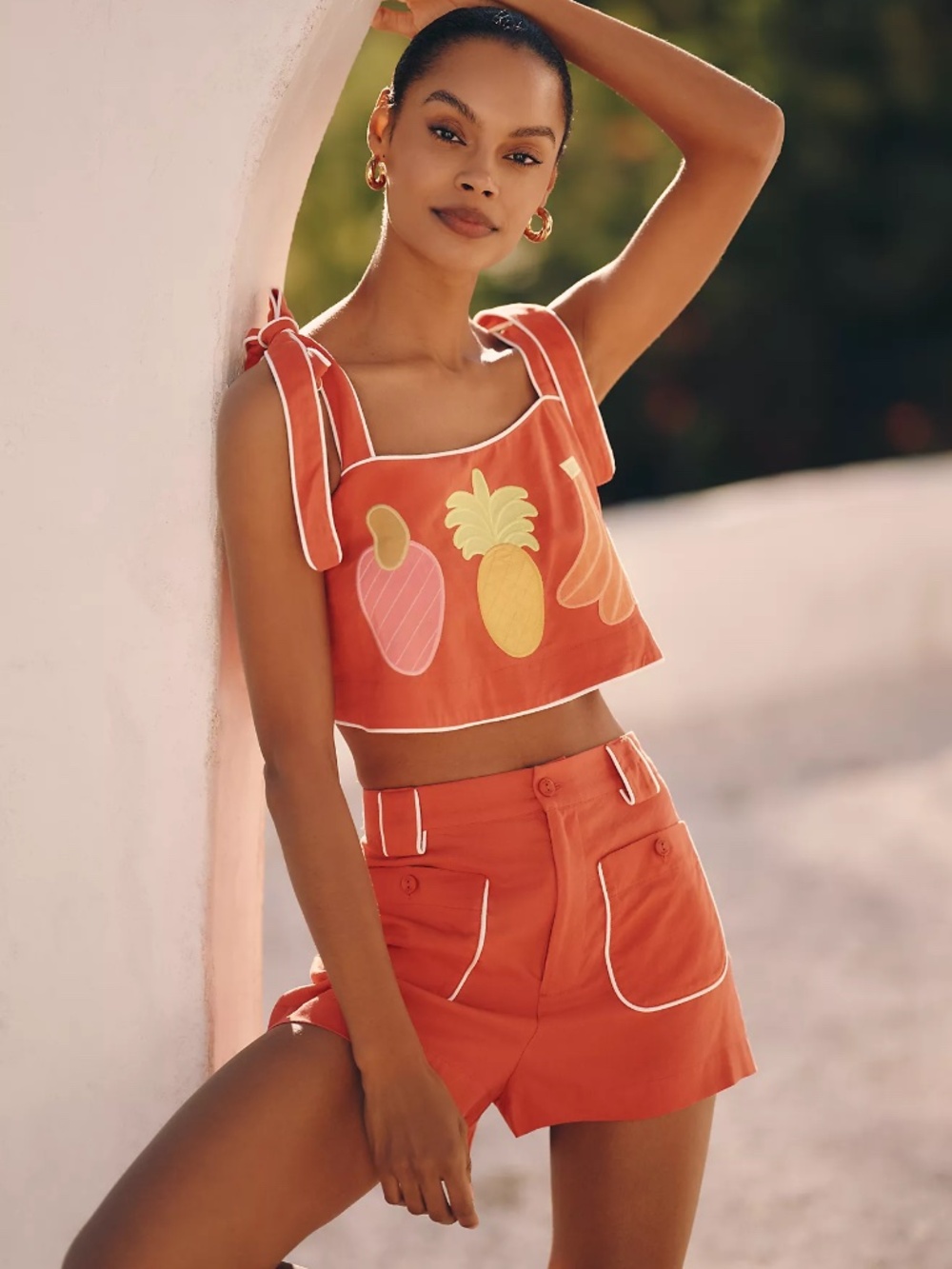 Anthropologie Farm Rio x Anthropologie Embroidered Tank Top in FRUITS XS nwt